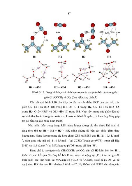 NGHIÊN CỨU LÝ THUYẾT LIÊN KẾT HYDRO X–H∙∙∙O/N (X = C, N) BẰNG PHƯƠNG PHÁP HÓA HỌC LƯỢNG TỬ