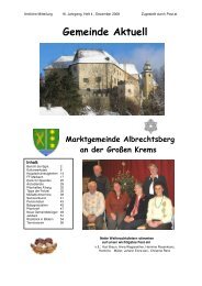 Vorstellung der Gemeinderäte - Marktgemeinde Albrechtsberg an ...