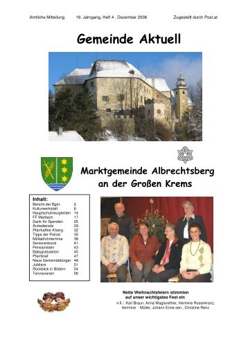 Vorstellung der Gemeinderäte - Marktgemeinde Albrechtsberg an ...