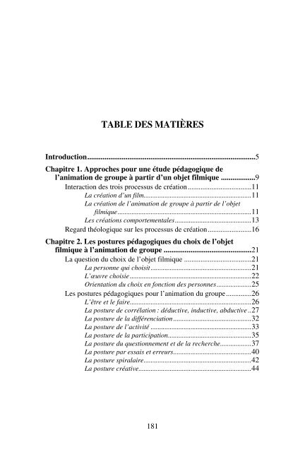 Le cinéma et l’animation spirituelle de groupes. Pédagogie et techniques pour l’animation spirituelle à partir d’objets filmiques