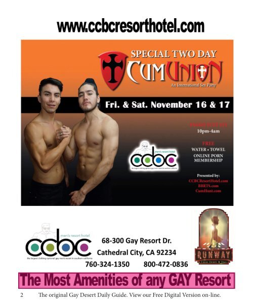 Gay Palm Springs this week Nov 14 to Nov 20, 2018