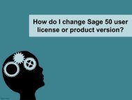 How do I change Sage 50 user license or product version-converted
