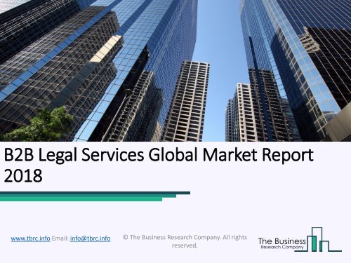 B2B Legal Services Global Market Report 2018