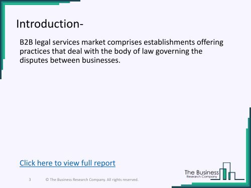 B2B Legal Services Global Market Report 2018