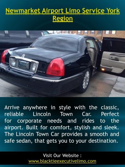 Limousine Rental Service - Barrie to Toronto | Call - 705-721-1444 | blacktieexecutivelimo.com