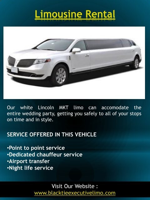Limousine Rental Service - Barrie to Toronto | Call - 705-721-1444 | blacktieexecutivelimo.com