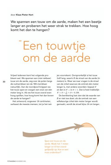 Een touwtje om de aarde - Pythagoras