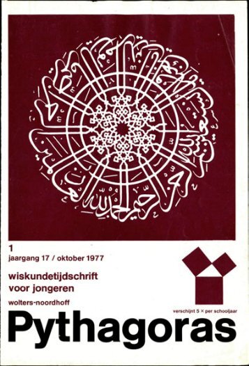 1 wiskundetijdschrift voor jongeren - Pythagoras