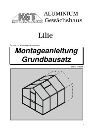 Fundamentpläne Lilie III und IV alle Maße in [cm] - KGT