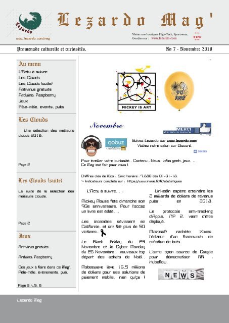 LÉZARDO MAG NO 7 #NOVEMBRE 2018