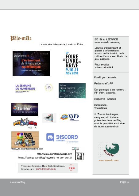 LÉZARDO MAG NO 7 #NOVEMBRE 2018