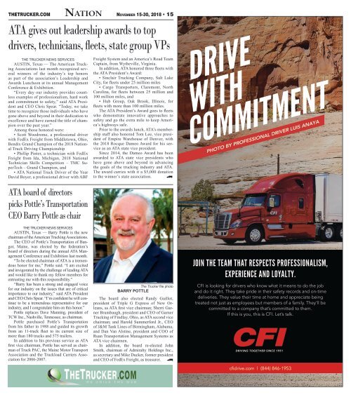 The Trucker Newspaper - November 15, 2018