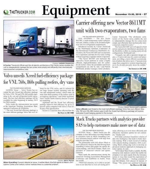 The Trucker Newspaper - November 15, 2018