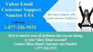 Contact Email Support Number for Yahoo  1-877-336-9533