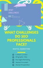 WHAT CHALLENGES DO SEO PROFESSIONALS FACE_