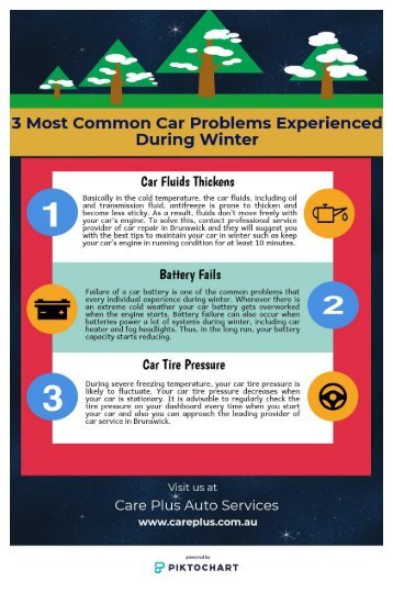 3 Most Common Car Problems Experienced During Winter
