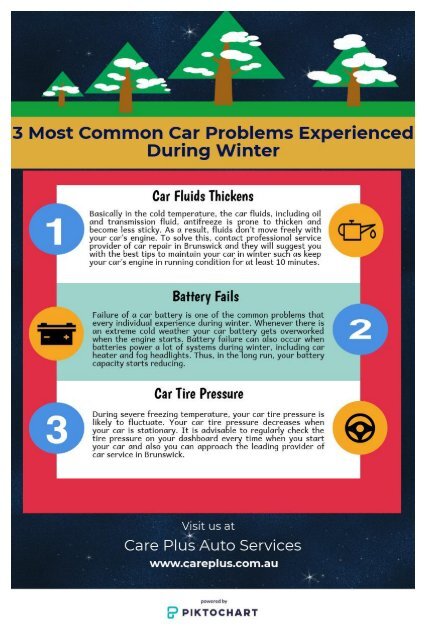 3 Most Common Car Problems Experienced During Winter