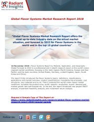 Flavor Systems Market : Size, Growth, Industry Share, Demand, Forecast And Analysis Report 2018