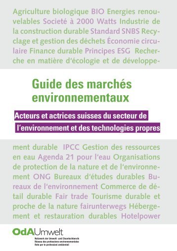 Guide des marchés environnementaux