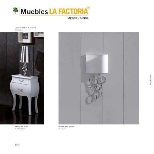 Catálogo muebles en Multi Estilos + Auxiliares + Espejos + Lamparas