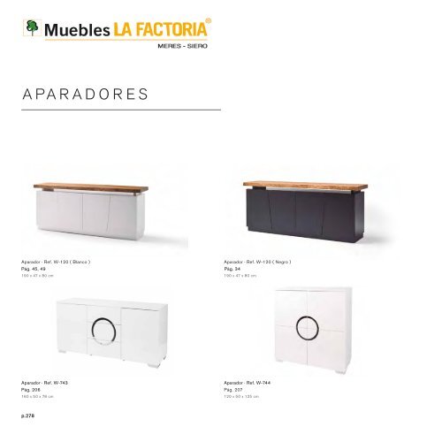 Catálogo muebles en Multi Estilos + Auxiliares + Espejos + Lamparas