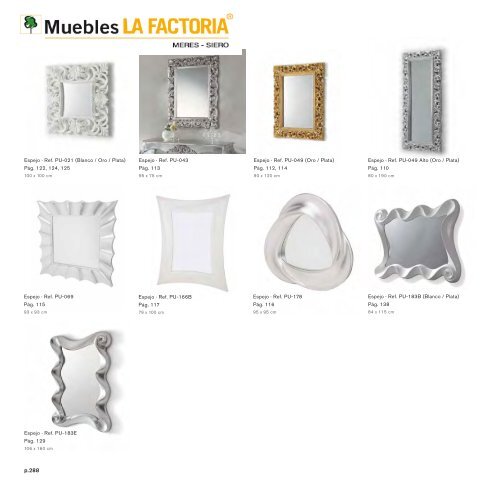 Catálogo muebles en Multi Estilos + Auxiliares + Espejos + Lamparas