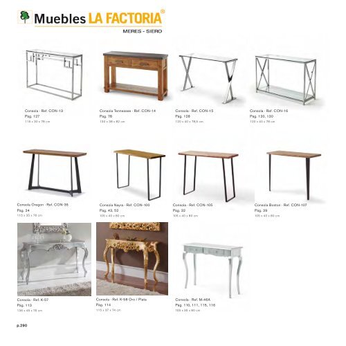 Catálogo muebles en Multi Estilos + Auxiliares + Espejos + Lamparas