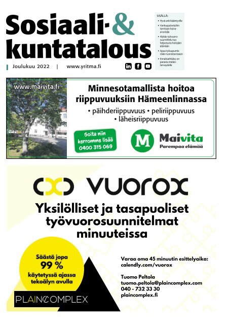 Sosiaali- ja kuntatalous, marraskuu