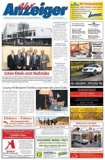 Ihr Anzeiger Bad Bramstedt 46 2018