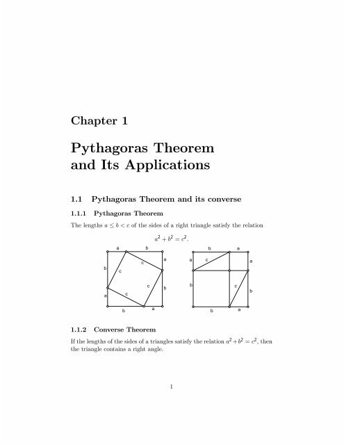 Pythagoras Theorem And Its Applications