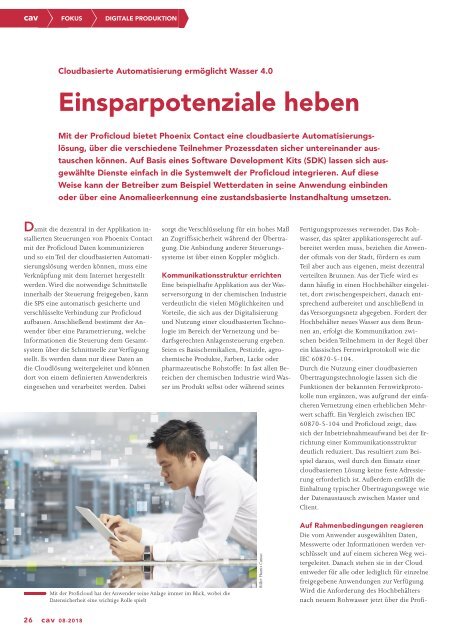 cav - Prozesstechnik für die Chemieindustrie  08.2018