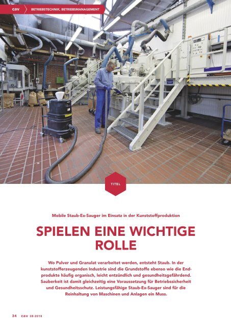 cav - Prozesstechnik für die Chemieindustrie  08.2018