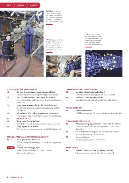 cav - Prozesstechnik für die Chemieindustrie  08.2018