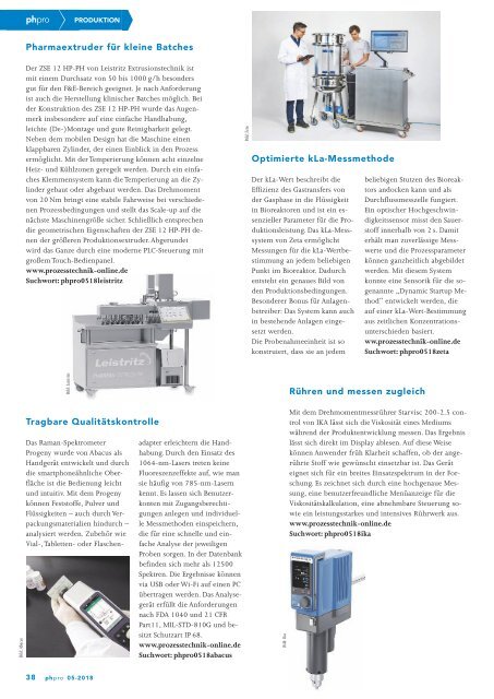 phpro - Prozesstechnik für die Pharmaindustrie 05.2018