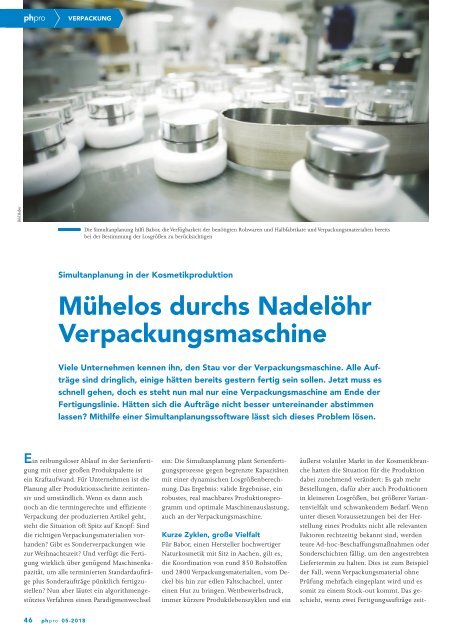 phpro - Prozesstechnik für die Pharmaindustrie 05.2018