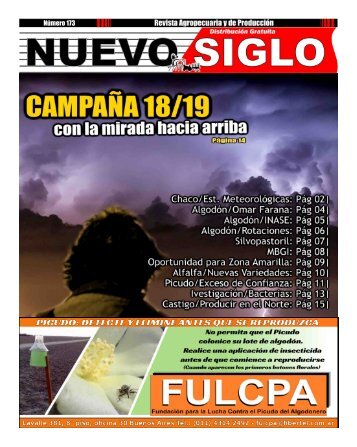Revista Agropecuaria Nuevo Siglo Número 173 - NOVIEMBRE 2018