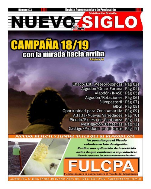 Revista Agropecuaria Nuevo Siglo Número 173 - NOVIEMBRE 2018