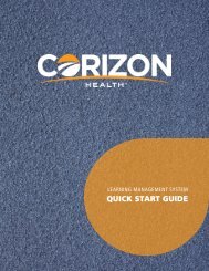 Getting Started with Corizon Packet Instructions - print