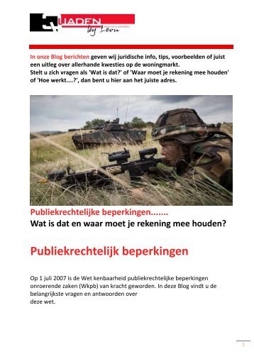 PUBLIEKRECHTELIJKE BEPERKINGEN