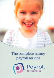 Payroll for nannies brochure