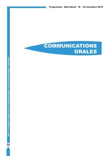 Communication Orales