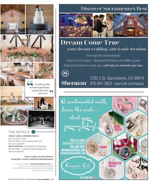 Real Weddings Magazine - Winter/Spring 2019 - The Best Wedding Vendors in Sacramento, Tahoe and throughout Northern California are all here!