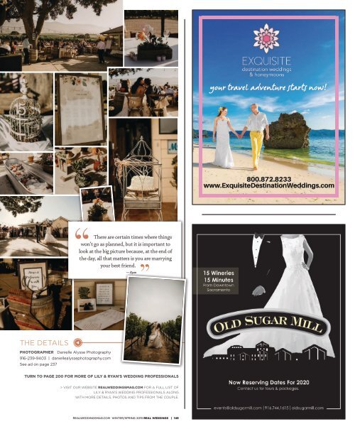 Real Weddings Magazine - Winter/Spring 2019 - The Best Wedding Vendors in Sacramento, Tahoe and throughout Northern California are all here!