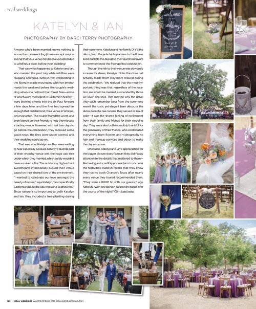 Real Weddings Magazine - Winter/Spring 2019 - The Best Wedding Vendors in Sacramento, Tahoe and throughout Northern California are all here!