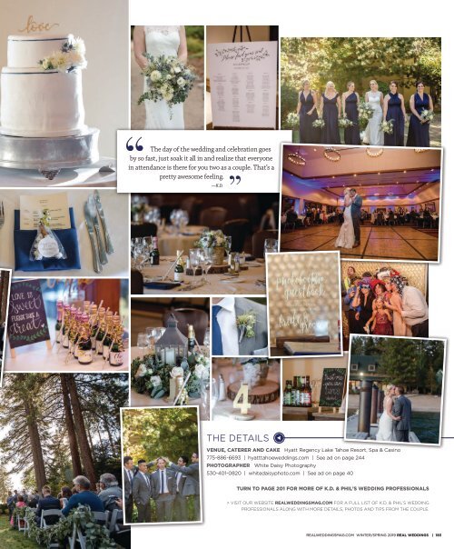 Real Weddings Magazine - Winter/Spring 2019 - The Best Wedding Vendors in Sacramento, Tahoe and throughout Northern California are all here!