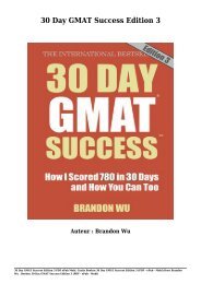 Gratis Boeken 30 Day GMAT Success Edition 3 (PDF - ePub - Mobi) Van Brandon Wu 