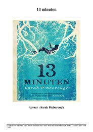 Gratis Boeken 13 minuten (PDF - ePub - Mobi) Van Sarah Pinborough 