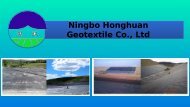 Take Geotextile Filter Fabric from Ningbo Honghuan Geotextile