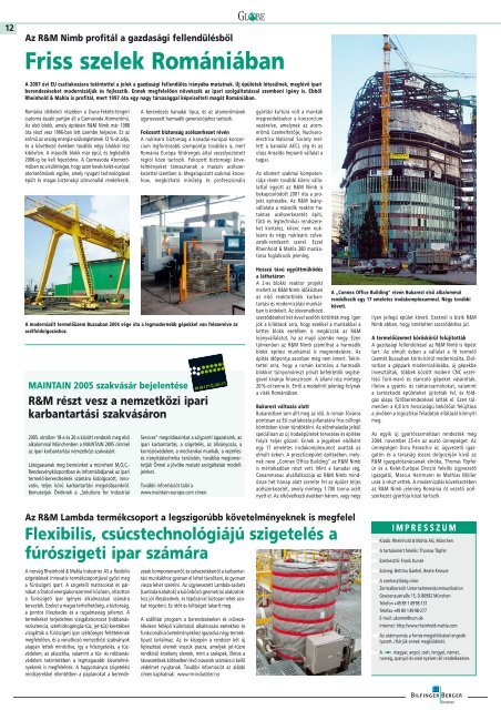 Friss szelek Romániában - Bilfinger Berger Industrial Services