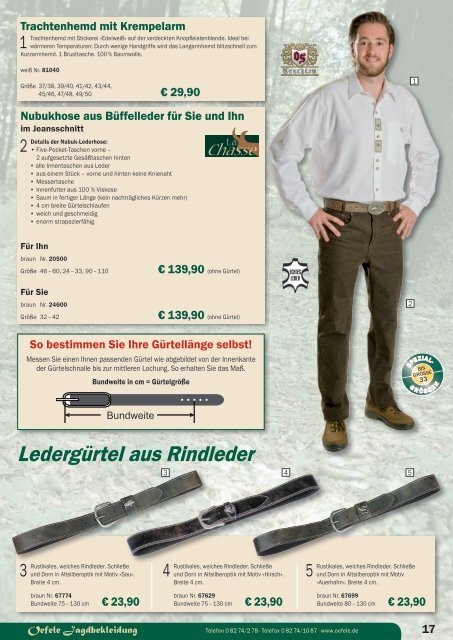 Jagdbekleidung Oefele Katalog 2018/2019